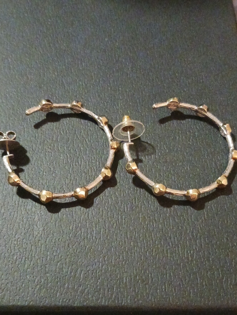 Jorge Revilla Two-Tone Gold Accent Hoop Earrings